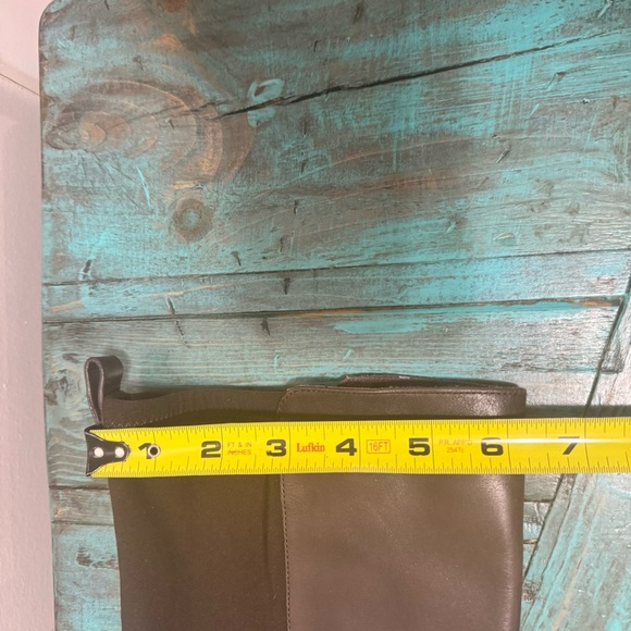 Michael Kors Arley Leather Riding Boots Dark Chocolate Size 7.5 - Picture 15 of 16